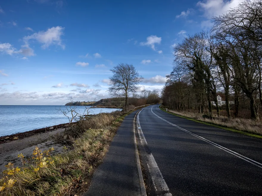 Route en bord de mer